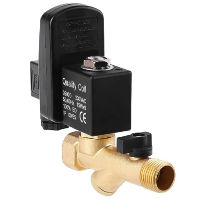 Image de G1/2 DN15 Robinet de vidange En Laiton Programmable, Vanne électronique Pour Compresseur D&#039;air(AC 220V)