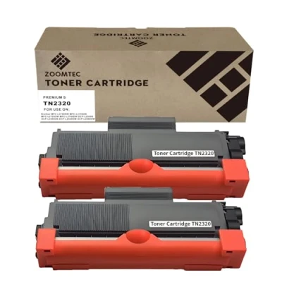 Image de ZOOMTEC Compatible pour Brother TN2320 Cartouche de Toner Noir HL L2340DW L2300D L2360DN L2365DW DCP L2500D L2520DW L2540DN MFC L2700DW L2720DW L2740DW, 2 Pack