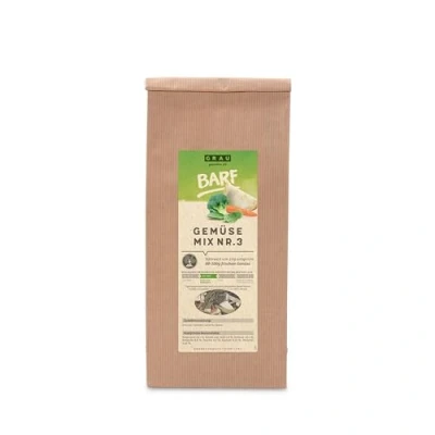 Image de GRAU L’original Mélange No 3 De Légumes Séchés Pour Menus BARF Chiens, Lot 1 (1 x 500 g), Complément Alimentaire Chiens