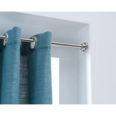 Image de ACAZA Tringle Rideau Extensible sans Percage de 125 à 220cm Barre Autotractée pour Fenetre Acier inoxydable Couleur Argent