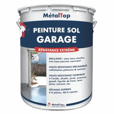 Image de Metaltop Peinture Sol Garage Jaune signalisation RAL 1023 Pot 5 L