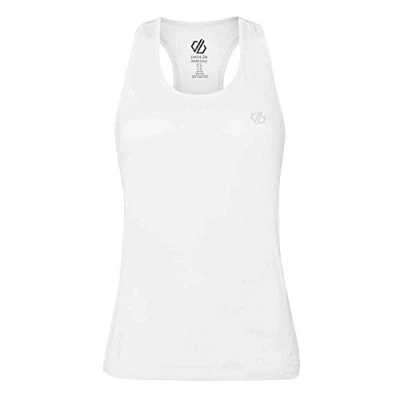 Image de Dare 2b Débardeur Technique Modernize II Léger et Respirant avec Dos Nageur Propriété de séchage Rapide T Shirts/Polos/Vests Femme White FR: L (Taille Fabricant: 14)