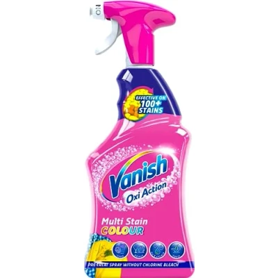 Image de Vanish Oxi Action Pré traitement pour les taches tenaces, spray détachant tissu, efficace sur plus de 100 taches, formule sans chlore, javel, danger tissus quotidiens, 500 ml,