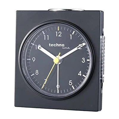 Image de Smart Effects Technoline Genova Q Réveil Quartz Fonction répétition / alarme crescendo mouvement silencieux Noir