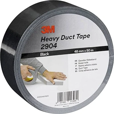 Image de 3M 2904/4850S Ruban Adhésif Toilé, 48 mm x 50 m, Argent (Lot de 1)