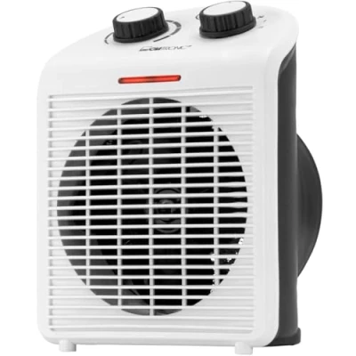Image de Clatronic HL 3761 Radiateur soufflant mobile et compact, 2 niveaux de chauffage (1000/2000 watts), Niveau froid inclus (fonction ventilateur), coloure blanc
