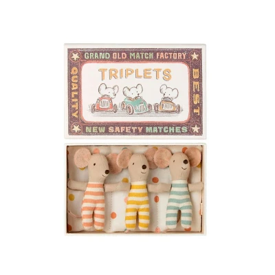 Image de SourisTriplets Bébés dans une Boîte d&#039;Allumettes