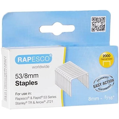 Image de Rapesco 0752 Agrafes Galvanisées 53/8 mm, Lot de 2000