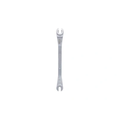 Image de KS TOOLS 517.0270 Clé à tuyauter tête coudée 10x11 mm Pour conduits de frein Gamme CHROMEplus en Chrome Vanadium Finition chromée, Argent