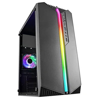 Image de Mars Gaming MC S1, Boîtier PC Micro ATX Ultra Compact, Eclairage Avant ARGB 12 Modes, Ventilateur FRGB, Fenêtre Latérale Intégrale, Supporte Refroidisseurs Liquides jusqu&#039;à 120mm, Noir