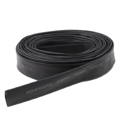 Image de sourcingmap Noir 10 mm Dia 2 : 1 chaleur Shrink Enveloppe Tube thermorétractable 5 M