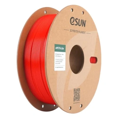 Image de eSUN PETG Filament 1.75mm, Haute Résistance, Bobine de 1KG (2.2 LBS) d&#039;Impression 3D pour Imprimantes 3D,Rouge Solide