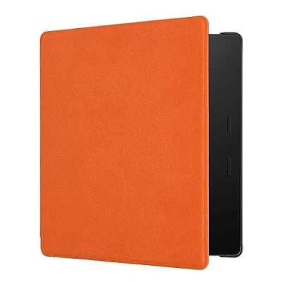 Image de kwmobile Étui Compatible avec Amazon Kindle Oasis 10. Generation Coque à Rabat magnétique Tablette eReader en Microfibre Orange