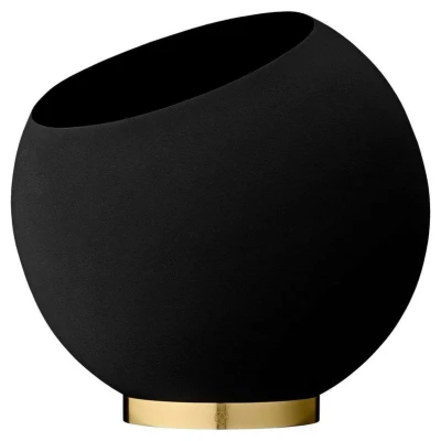 Image de AYTM pot de fleurs Globe, Ø 37 cm, noir, aluminium, acier