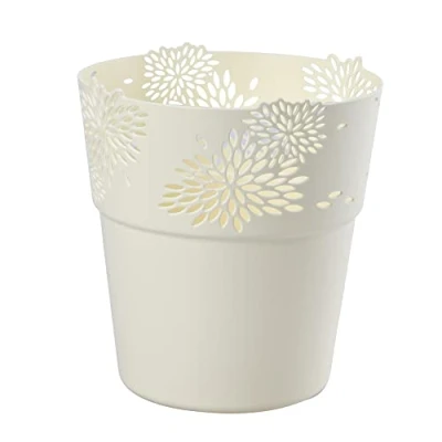 Image de VERDENIA Cache Pot de Fleurs, crème, 14,5 x 15,6 cm