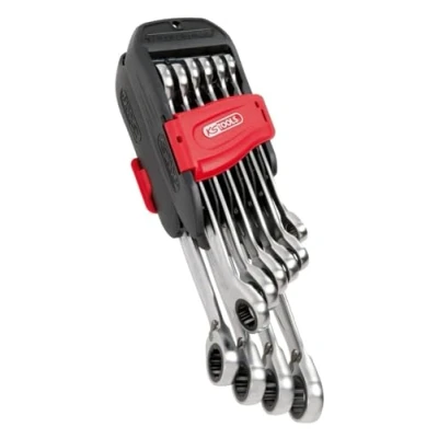 Image de KS Tools 503.4620 Jeu de 10 clés mixtes à cliquet reversible précis GEARplus Dimensions 8 19 mm Etui portatif pratique et astucieux Facilement transportable