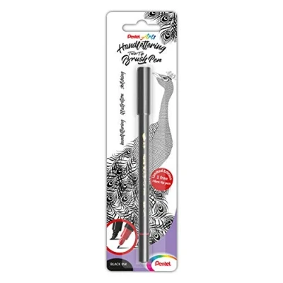 Image de Pentel XSFW34/1 A Stylo à Brosser Pointe large + fine et flexible Noir