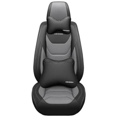 Image de Congxy Housses de Siège Voiture Universelle Couvre Sieges pour Avant et Arrière Ensemble Complet Siege Auto Universel, Gris