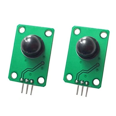 Image de DollaTek 2PCS Pyroelectric Capteur Infrarouge Corps Humain Détecteur de Mouvement PIR Module pour Arduino MCU 011050 lentille Optique Noire