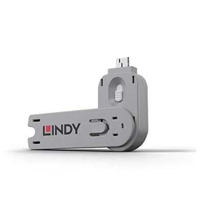 Image de Lindy 40624 bloqueur de port Clé USB Type A Blanc Acrylonitrile Butadiène Styrène (ABS) 1 pièce(s) Neuf