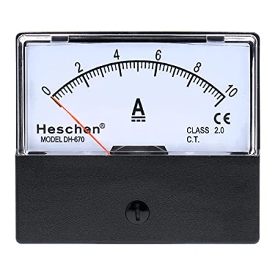 Image de Heschen Panneau simple montée d&#039;électricité au mètre Ampèremètre testeur DH 670 DC 10 A Class 2.0
