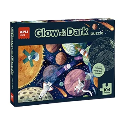 Image de APLI Kids Système Solaire Puzzle Fluorescent, 18812, Couleur, único