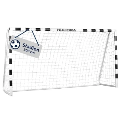 Image de HUDORA But de Football Stadion Goal Stable pour Enfants &amp; Adultes Résistant aux intempéries Filet à Mailles serrées Loisir d&#039;entraînement Outdoor qualité la Maison