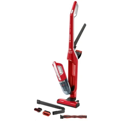 Image de Bosch Flexxo Serie 4 ProAnimal aspirateur rechargeable 2 en 1 sans fil : balai et de table, avec accessoires pour poils d&#039;animaux, aspire différents types sol, rouge