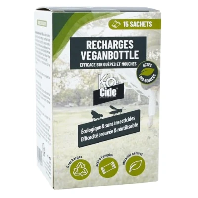 Image de K OCIDE Recharge pour piège Veganbottle volants mouches et guêpes Attractif naturel homologué 5 recharges