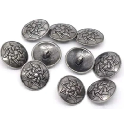 Image de Handarbeit Lieblingsladen 20 Metallknöpfe 20mm rund antiksilber Knöpfe Knopf Ösenknopf Keltik Muster