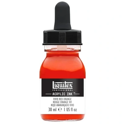 Image de Liquitex Professional Encre Acrylique Flacon Avec Pipette 30 ml Rouge Orange Vif