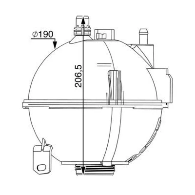 Image de MAHLE ORIGINAL CRT 210 000S Vase d&#039;Expansion avec capteur, sans couvercle BMW: X3