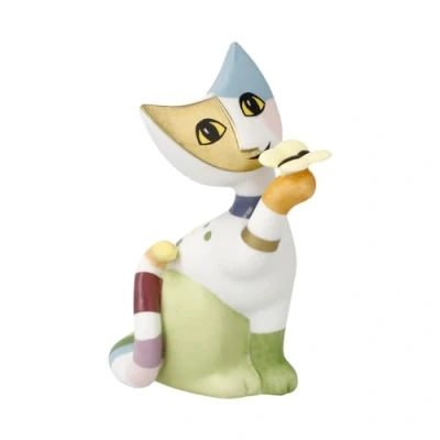 Image de Goebel Carla Rosina Wachtmeister 31 400 93 1 Figurine Mini Chat en Porcelaine génoise Multicolore 3 x 5,5 8 cm