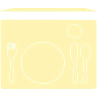 Image de Montessori Set de Table pour Enfant, Plastique, Lavable Jaune