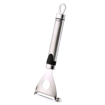 Image de BERGNER 18 x 6,2 cm en Acier Inoxydable PELET VEGÉTABLE POLATE ET FRITS Pelle Manuel DE LA FAPE Blade d&#039;acier SOINDLEM, Noir