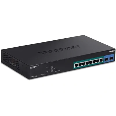 Image de TRENDnet TPE 1021WS Commutateur Gigabit Web Smart PoE+ 10 Ports avec 8 PoE+, 2 emplacements SFP, Budget PoE 130 W, VLAN, QoS, LACP, routage Statique IPv4/IPv6