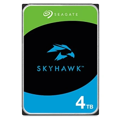 Image de Seagate Skyhawk Disque dur interne4 To HDD enregistrement vidéo jusqu&#039;à 64 caméras cache 3,5 pouces Mo de SATA 6 Gb/s argent FFP avec service sauvetage 3 ans numéro modèle : ST4000VXZ16