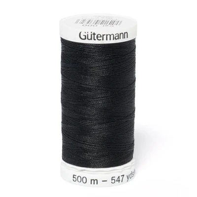 Image de Bobine fil à coudre Gütermann 500m noir 100% polyester 000