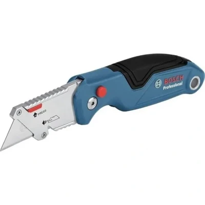 Image de Bosch Professional cutter pliant universel avec logement de lames dans le manche en métal (avec 2 rechange, sous blister) Édition Amazon Exclusive