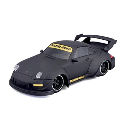 Image de Maisto Tech R/C Porsche 993 RWB Voiture télécommandée à l&#039;échelle 1:24, 2,4 GHz, avec poignée Pistolet, partir de 5 Ans, Noir Mat (581533)