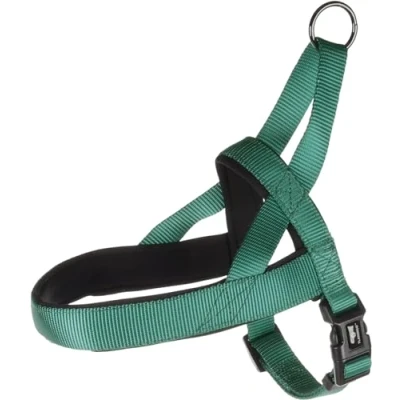 Image de Flamingo Harnais pour Chien Norvégien Abbi Vert S 40 à 50cm 20mm Réglable en continu avec Boucle clic et Une poignée