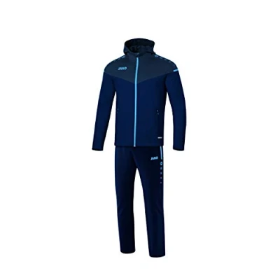 Image de JAKO Survêtement unisexe pour enfant Champ 2.0 avec capuche Pr sentation, bleu marine/bleu foncé/bleu ciel, 140 EU