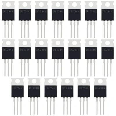 Image de the Lord of Tools IRLZ34N Lot de 20 transistors MOSFET à canal N ESD nominale TO 220 30 A 55 V 3 broches pour redresseur électronique contrôlable