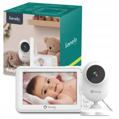 Image de lionelo Babyline 6.2 Babyphone avec Caméra Full HD Écran 5 Portée jusqu&#039;à 200m Communication bidirectionnelle Mode Nuit Alarme Capteur de Mouvement et Température Fonction VOX Berceuses