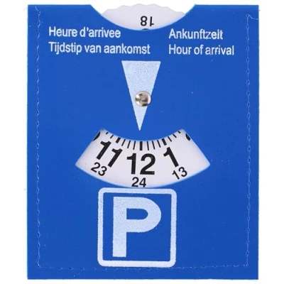 Image de All Ride Disque Blue de Stationnement Zone Bleue 15 x 11 cm Accessoires pour voiture avec système rotatif pratique Résistant à une utilisation quotidienne Plastique