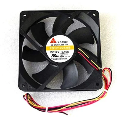 Image de N / A Cooler Fan for Y.S. Tech 120mm x 25mm High Airflow Server 106 CFM FD121225HB DC 12V 0.46A 3 WIRE