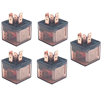 Image de ANCLLO Voiture Automobile Universel Transparent Relais 12V 80A SPDT 5Pin Commutateur Pack de 5