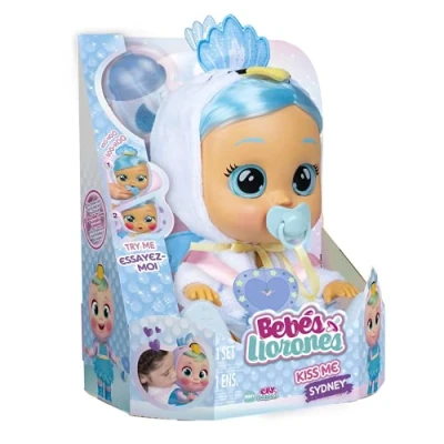 Image de Cry Babies Kiss ME Sydney Poupée Interactive avec Cheveux et vêtements pour Enfants à partir de 2 Ans 82786