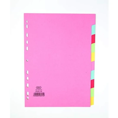 Image de Elba A4 10 Part Cartes Intercalaires Inserts Assorti