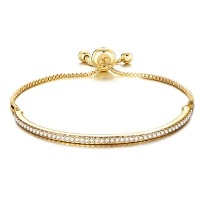 Image de Philip Jones Bracelet d&#039;amitié plaqué or créé avec des cristaux Zircondia®